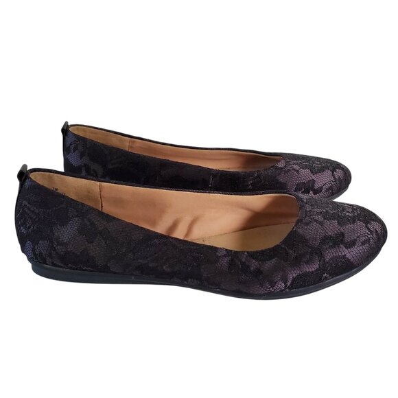 EASY SPIRIT e360 Ballet Flats Shoes Women's 7M Black Lace Non Slip Cushioned - Picture 9 of 12